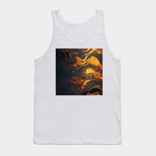 Stylized Liquid Stone Surface Tank Top